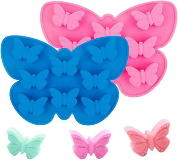 

Pcs Silicone Butterfly Shape Ice Cube Tray - Wax Melt & Chocolate Candy Baking Molds, Non-Stick