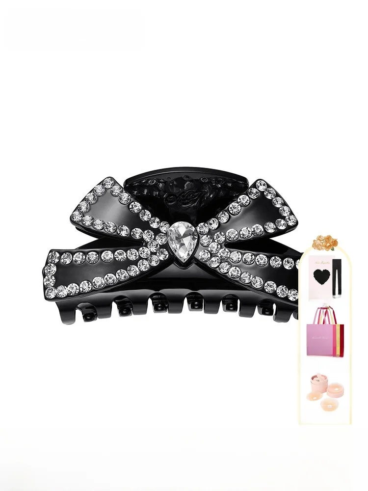 

NanaJacqueline Knot Acetate Board Simulated Diamond Hair Clip Women's High Hairline Design Hair Clip