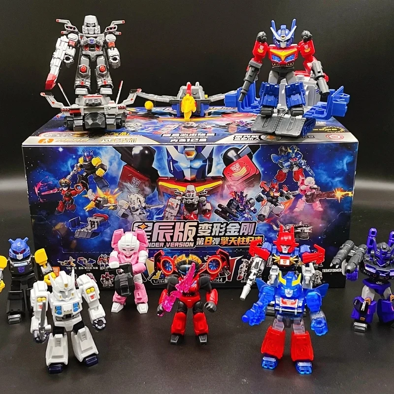 Blokees Transformers Defender Galaxy Shining Version Collection Blind Box Optimus Prime Megatron Action Figure Model Toys Gifts