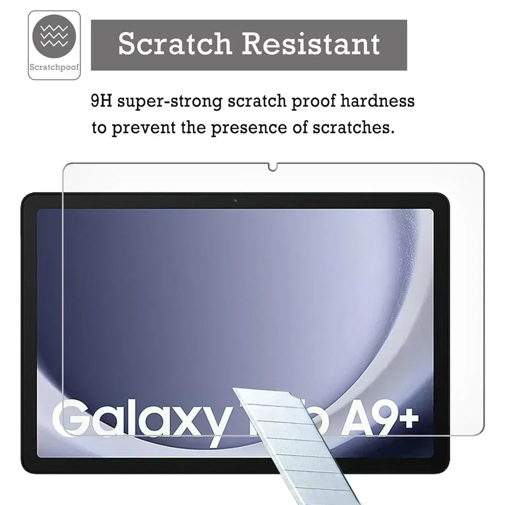 Screen Protector For Samsung Galaxy Tab A9+ 11 Inch Tablet Protective SM-X210 X215 X216 Bubble Free HD Clear Tempered Glass Film