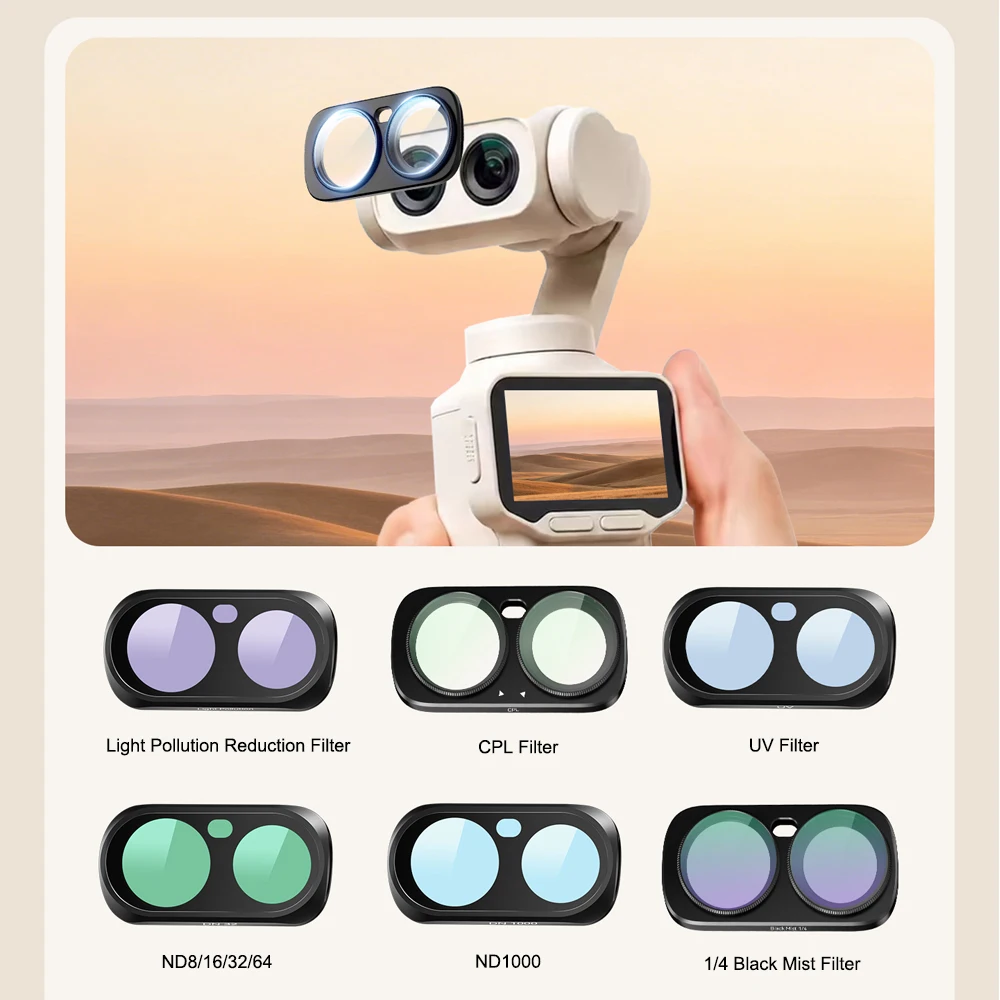 

Magnetic Filter Kit for Insta360 Luna ultra Dual Lens CPL/ND8/ND64/ND1000/1/4 Black Mist/UV/Light Pollution Reduction
