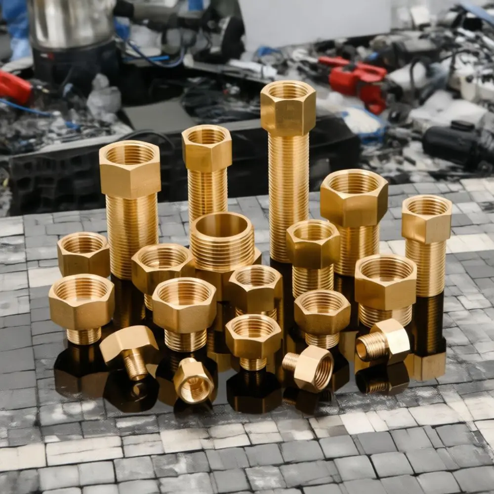 Solid Brass Threaded Adapter Fitting Female To Male Reducer Connector For Commercial Equipment Air Hose Plumbing