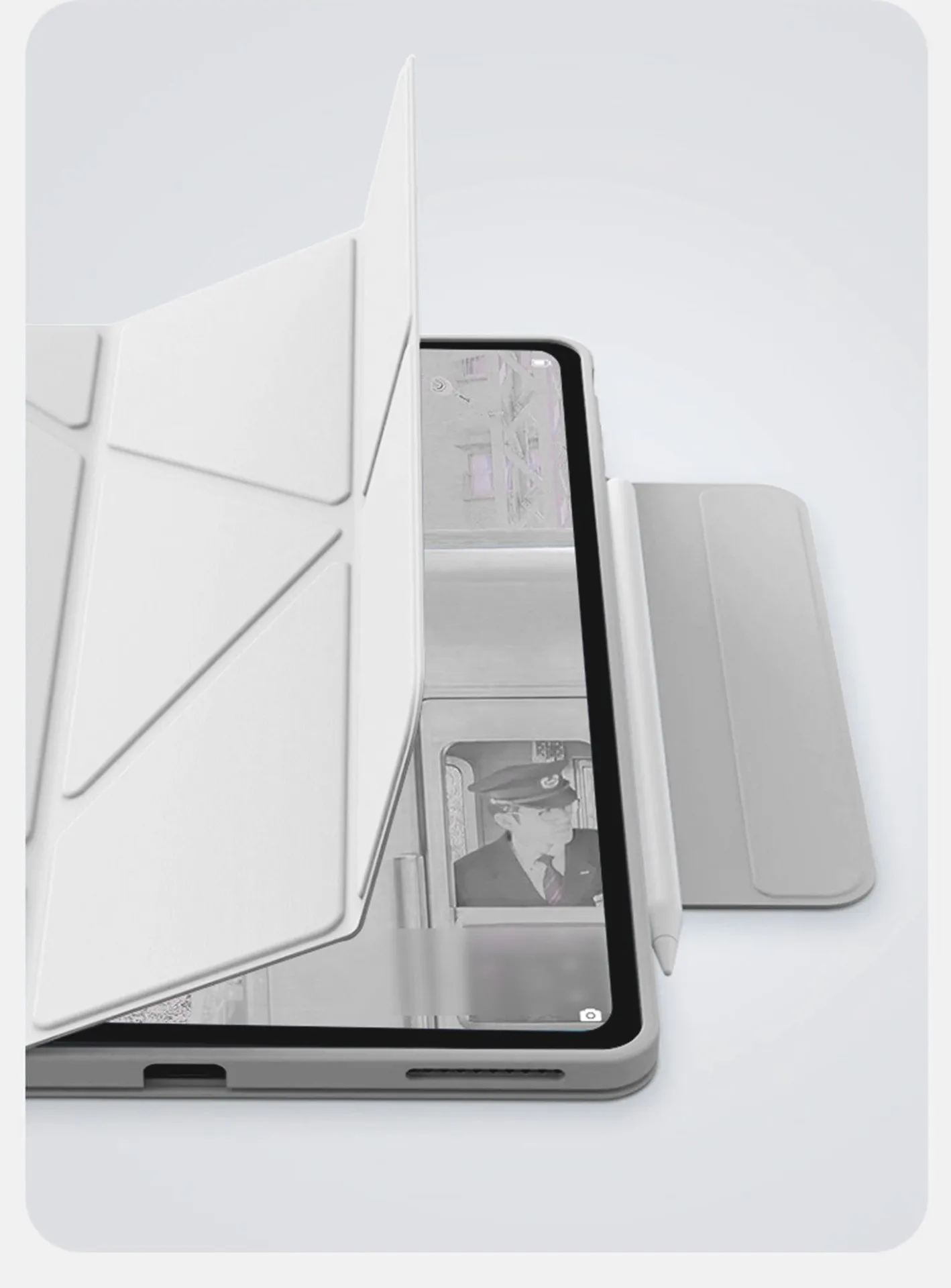 Für iPad 11 10,9 10,2 9,7 8,3 Zoll TPU 3+Y Faltbare Magnetische Schnalle Stoßfeste Schlaf-Wach-Hülle – Detail 10