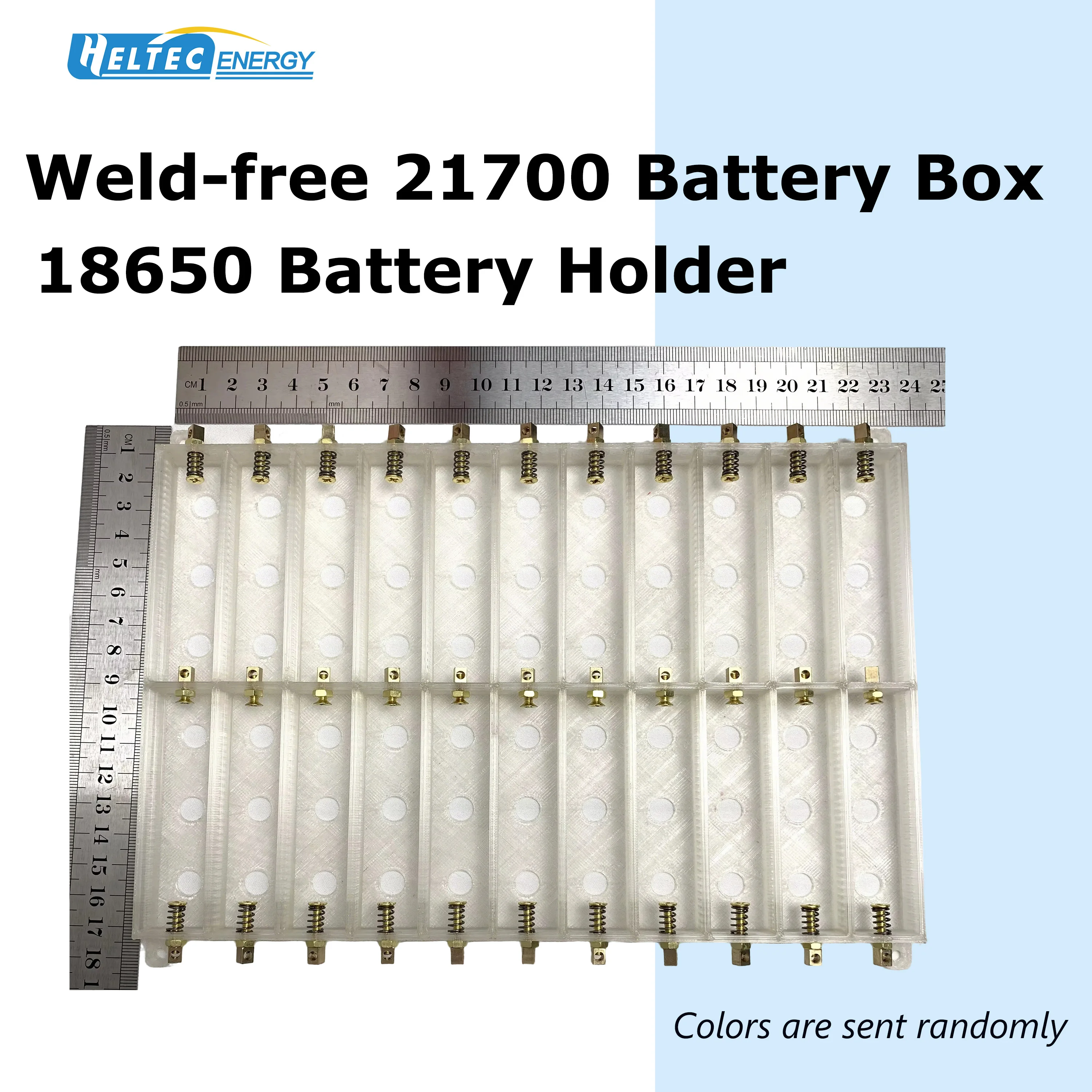 Boîtier de batterie 21700 sans soudure/support de batterie 18650 en cuivre pur, pour batterie au lithium à courant élevé, en parallèle ou en série, pour montage DIY