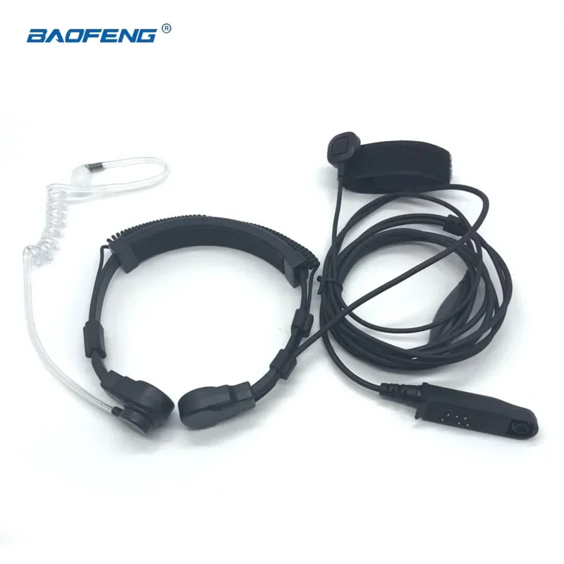 Imagem -03 - Baofeng-microfone de Garganta Flexível com Microfone Ptt Dedo Auricular Tubo de ar Uv-xr Gt3wp Acessórios Baofeng Uv-9r Plus Pro