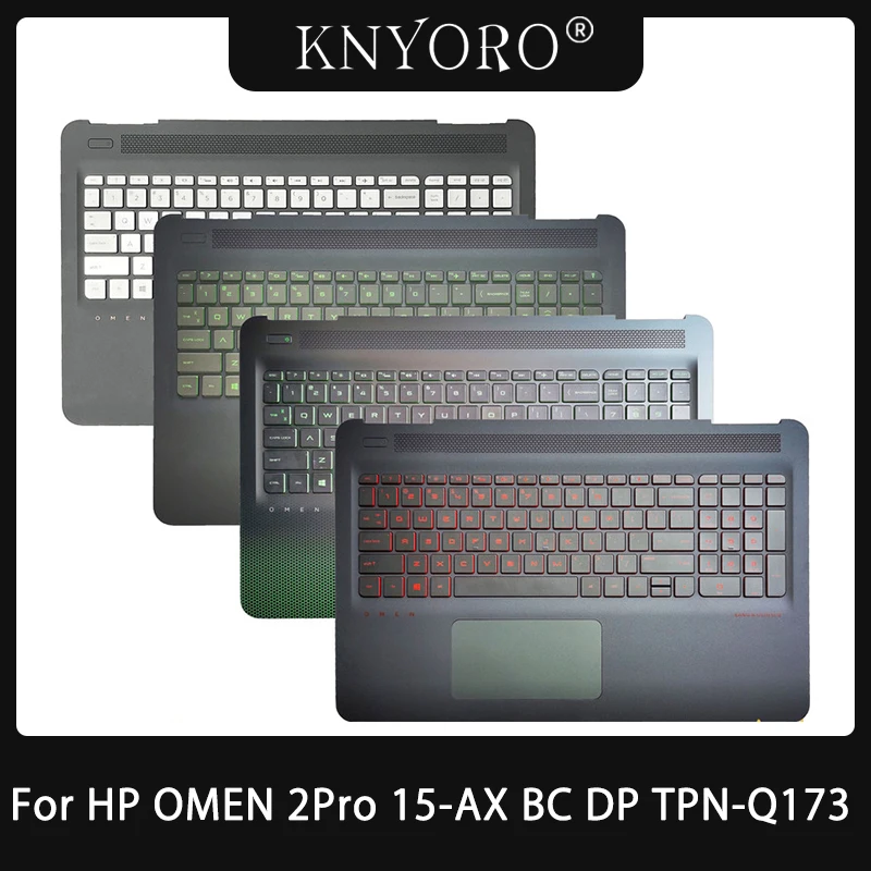 teclado original dos eua para laptop hp nova capa superior teclado retroiluminado vermelho e verde omen 15 ax 15 dp 15 bc tpn q173 01