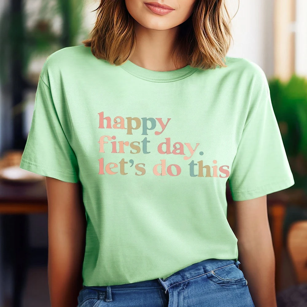 Happy First Day of School Shirt, Teacher Gift, Gift for Teachers,Kindergarten Teacher,Teacher Appreciation, Back to School Shirt