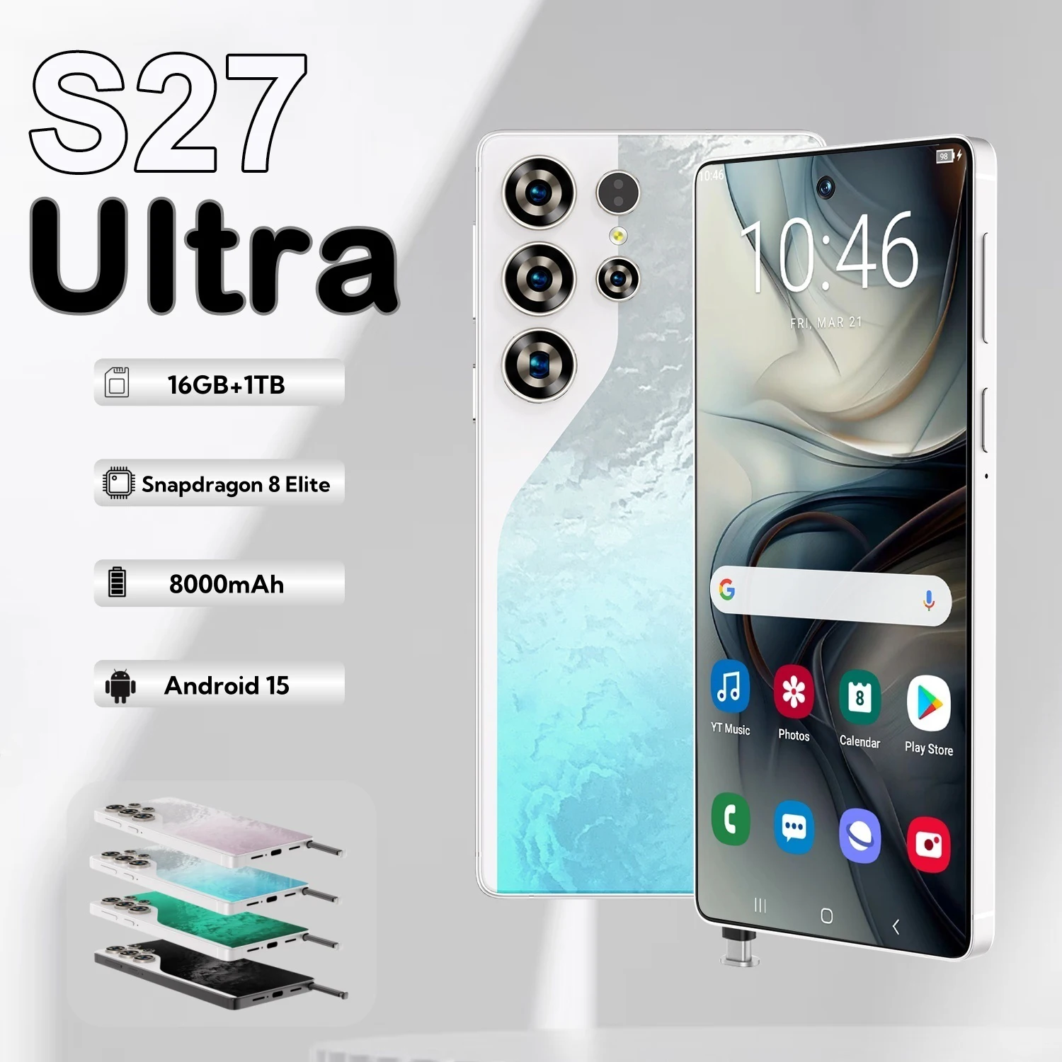 2025 Original Pad S27 ultra Tablet PC 7.3 inch HD 4K Android 15 22GB+2TB 8000mAh Battery 4G 5G Dual Sim Card WiFi GPS Google Tab