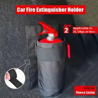 Sac de rangement durable pour extincteur de voiture, organisateur de coffre, rangement pour siège arrière et support de fixation pour coffre pour le stockage d'un extincteur 1