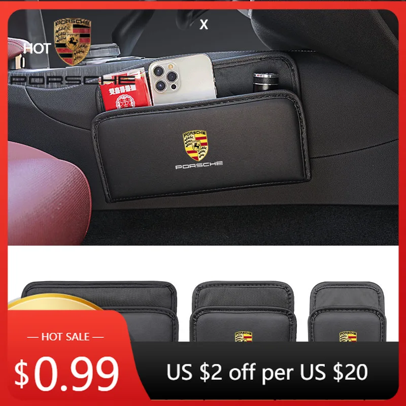 

Наклейка на автомобиль для Porsche Cayman, Cayenne, 911, Macan, многофункциональные органайзеры для автомобиля, карманные сумки, автоаксессуары для Porsche Panamera