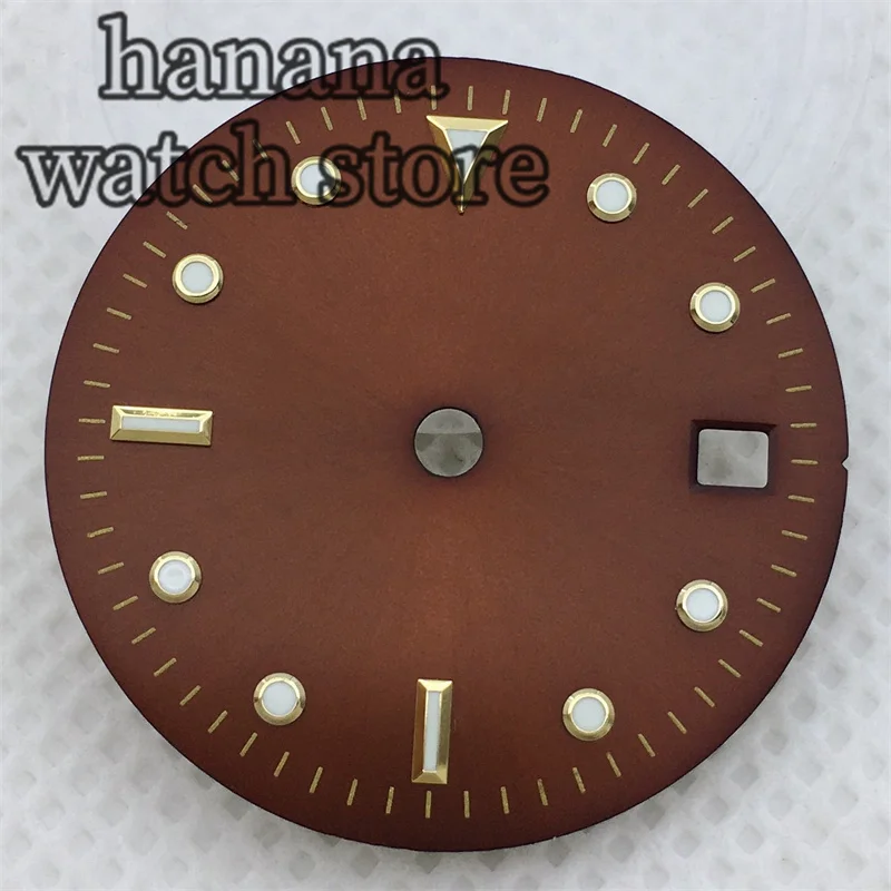 29mm sterile dial Brown dial gold marking for NH35 NH35A NH36 NH36A movements
