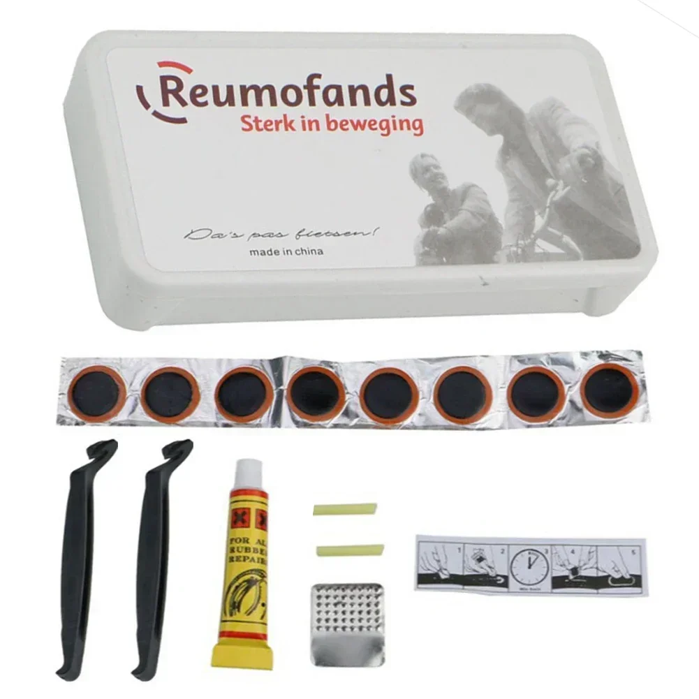 Lightweight Bike Tire Repair Kit - Rubber Patch Box for Quick & Easy Tube Patching, Multipurpose Cycling Repair Tools Included image 2