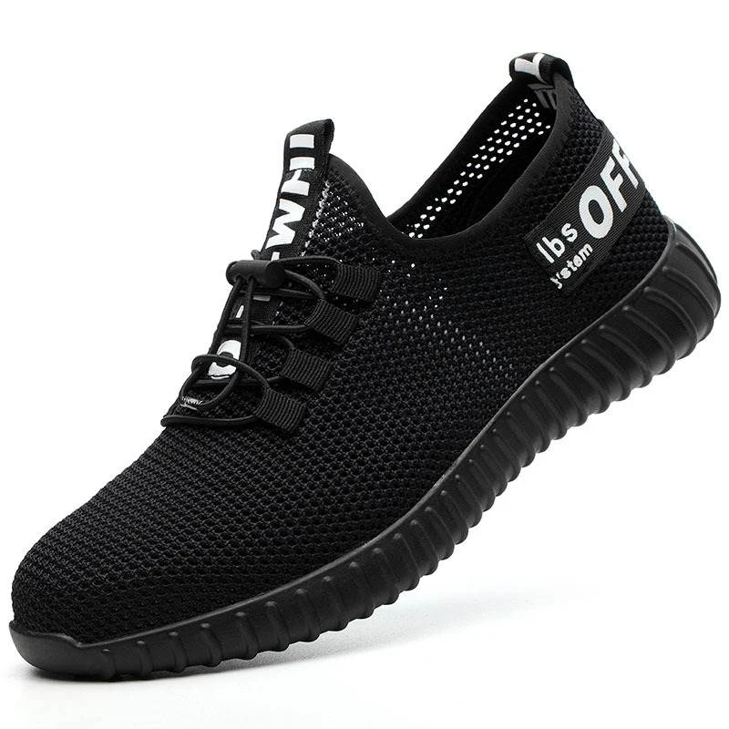Men's Breathable Work Safety Shoes Men Outdoor Anti-slip Steel Puncture Proof Construction Safety Boots Steel Toe Cap Shoes
