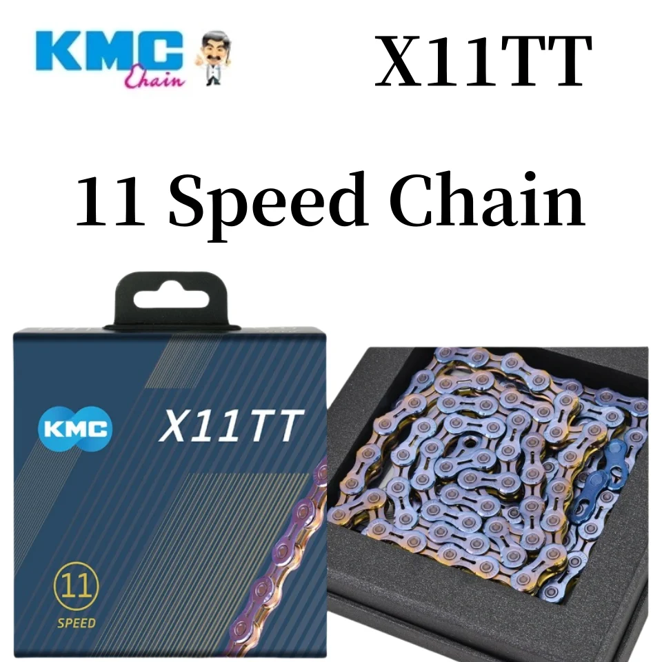 KMC Bike Chain X11TT 11S MTB Road Bicycle Silver Gold Chain 11V 11Speed Bike Chain Bike Crankset for Shimano SRAM Bikes Parts