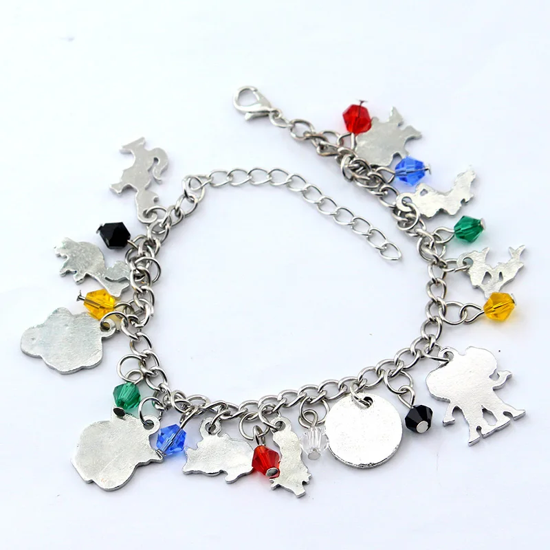Dr Seuss Theme Charm Bracelet, Oh The Places You'll Go Enamel Multi‑Charms Chain Bracelet, Jewelry Gift for Book Lovers Women