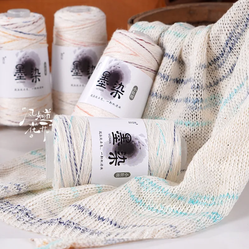 100g DIY Handmade Gradual Belly Cotton Thread Summer Segment Dyeing Cotton Thread Sweater Spray Dyeing Scarf Shawl Yarn