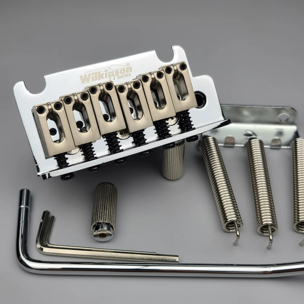 Wilkinson 2 post point Chrome Silver Double swing Electric Guitar Tremolo System Bridge for ST and suhr guitar WOV06