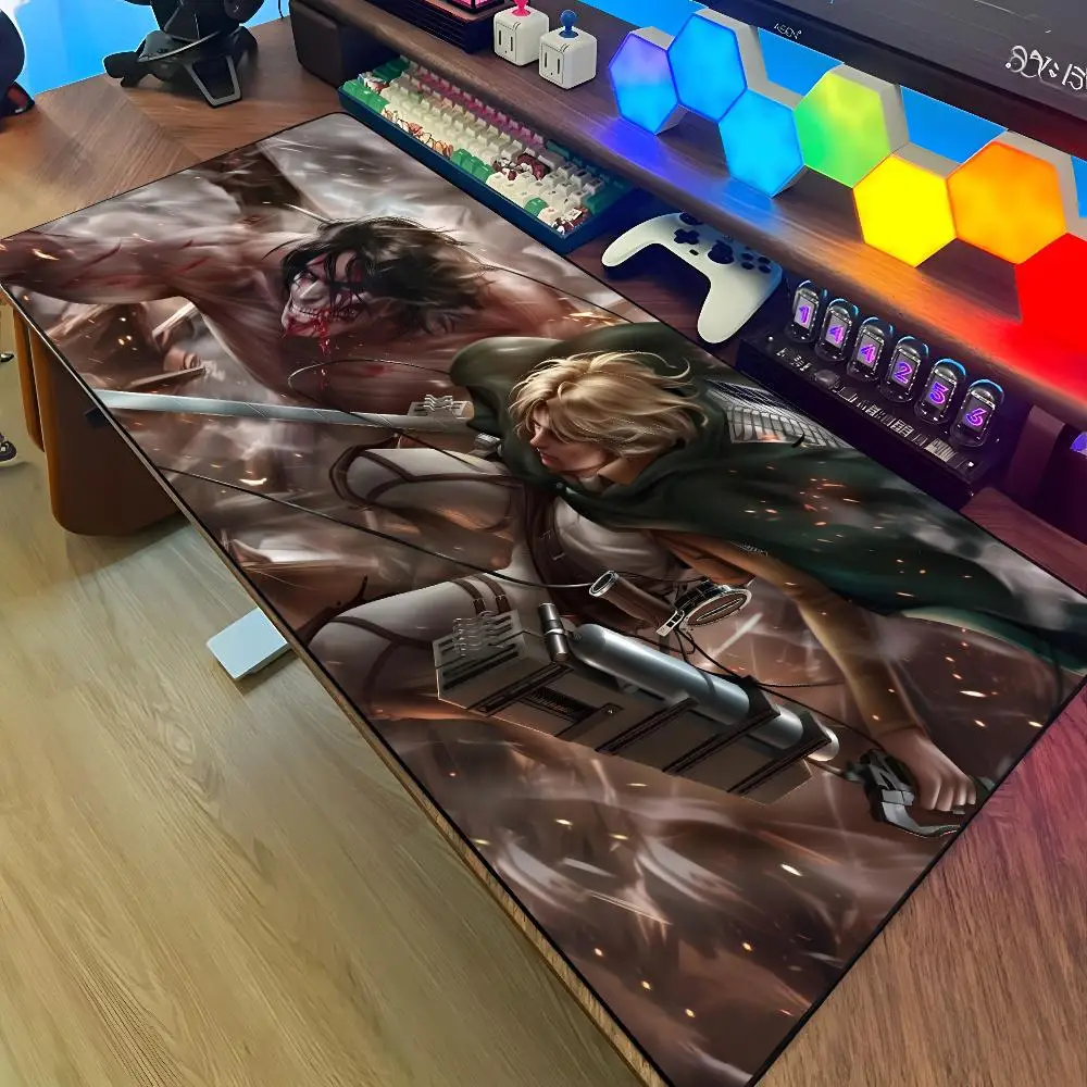 Attack On Titan Mouse Pad Large Rubber Tablepad PC Game Mousepad Laptop Desk Pad XXL Non-slip Computer Keyboard Mouse Mat