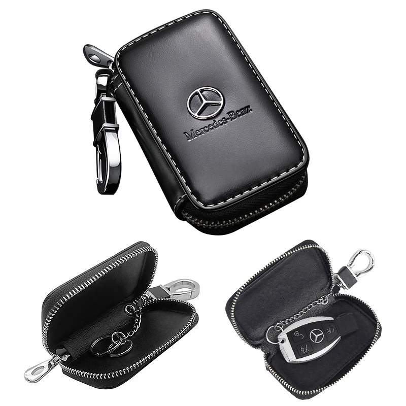 Leather Key Wallet Car Key Bag Multi Function Key Case For Mercedes Benz W203 W206 W205 W211 W212 A180 W176 W169 W204 W213