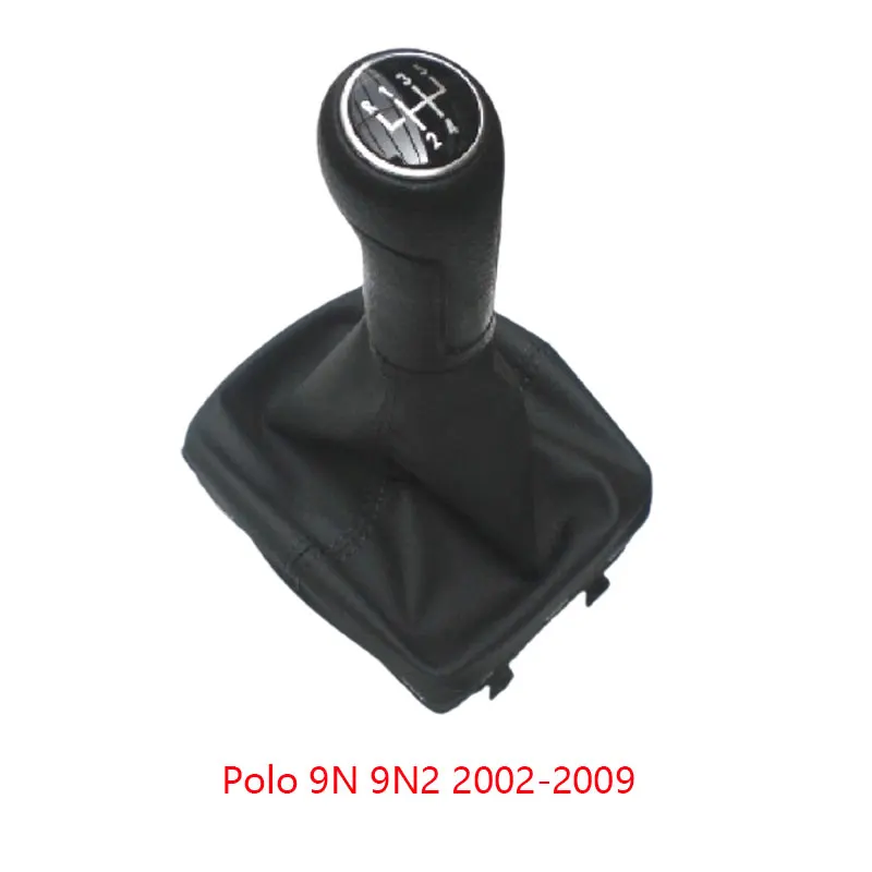 Botão de engrenagem do deslocamento da vara do carro de 5 velocidades com gaitor para vw polo 9n 9n2 2002-2009 polo 6r sedan 2010 -2013