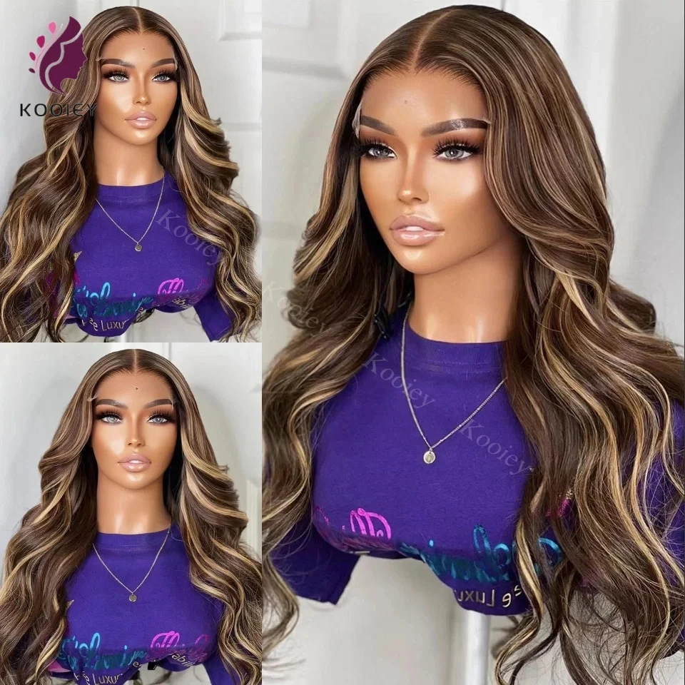 

Парик из натуральных волос Honey Blonde Ombre Body Wave 13x6360 с кружевной передней частью, с мелированием 427, HD Body Wave 5x5, с шелковым верхом, для женщин