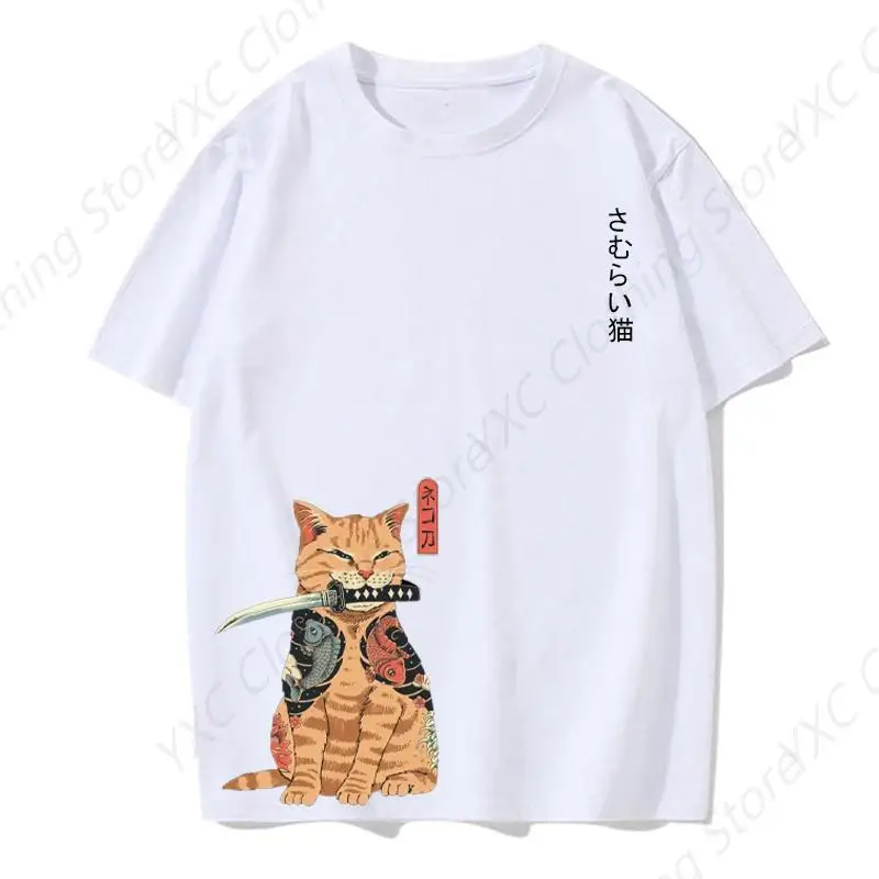 Animal Cat Print Men's T-shirt- Short Sleeve Crew Neck Soft Fitted Tees S - 6XL Fresh Classic Basic Tshirts