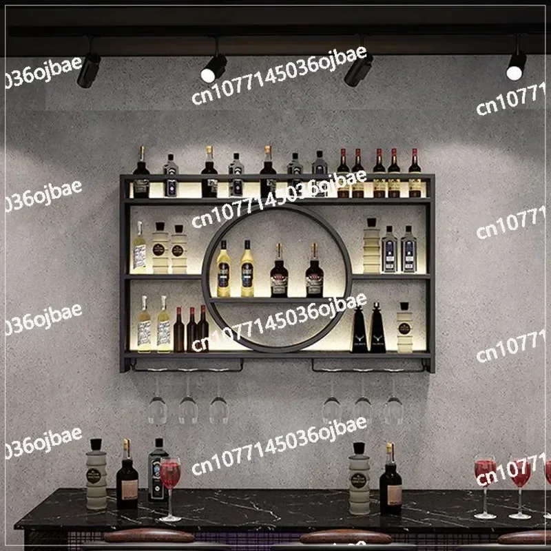 Display Indoor Whiskey Rack, Kitchen Gold Wine Cabinet, European Style Shelf Decoration