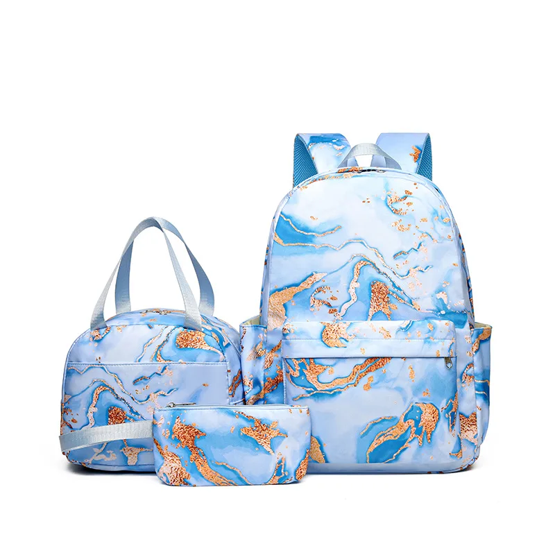 Школьный портфель для девочек и мальчиков, многофункциональный рюкзак для начальной школы с принтом, водонепроницаемые сумки с переходом цветов