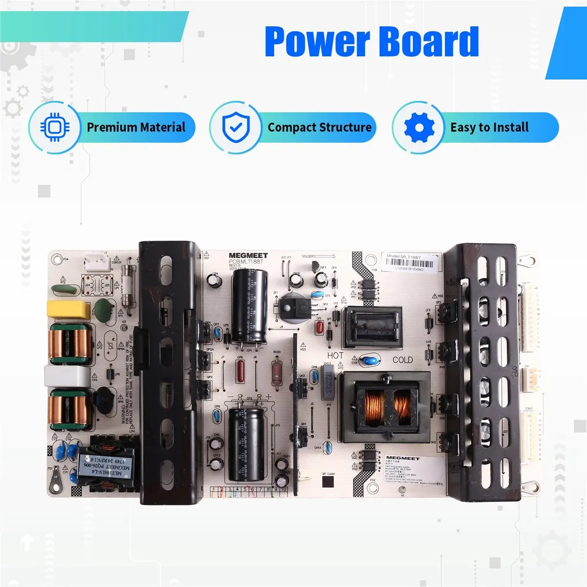 B21B For Megmeet Power Supply Board MLT188T for Advertising Machine Commercial Display Bright LCD Screen Main Power Board