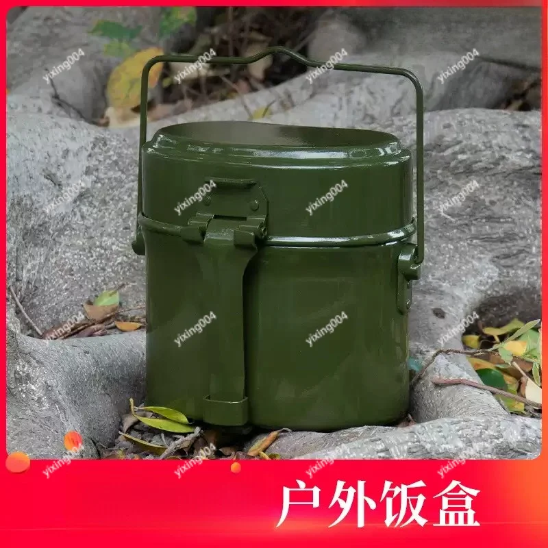 Outdoor Camping Split Bento Box High Temp Resistant Aluminum Food Container