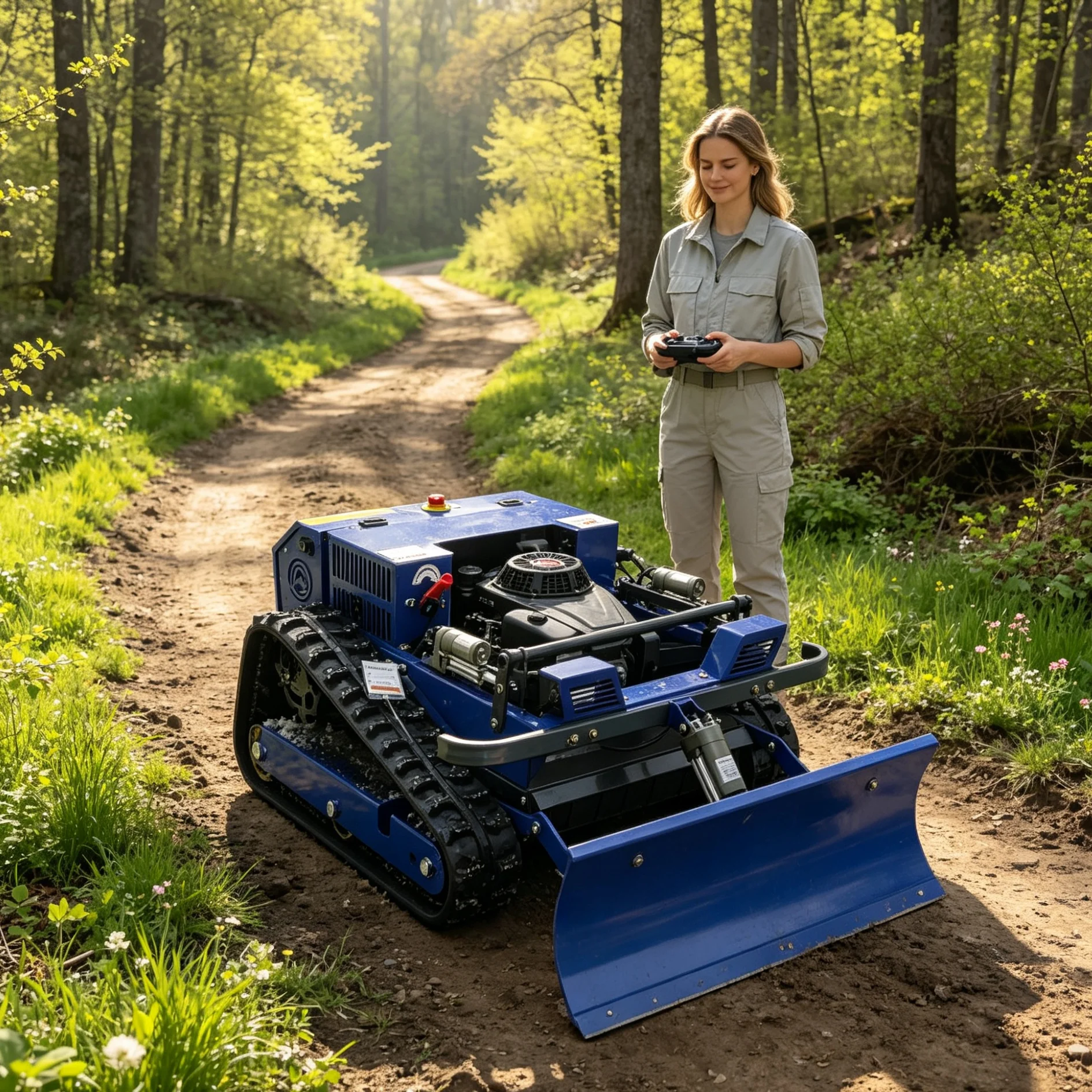 Customized For Hilly Rough Land Anti‑Slip RC Lawn Mower, Low‑Vibration Running Improves Overall Working Stability
