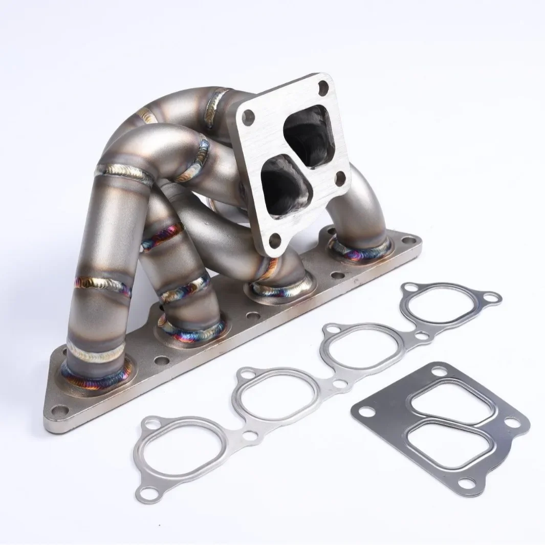 High-strength steam pipe exhaust manifold for Mitsubishi 4G63 engines