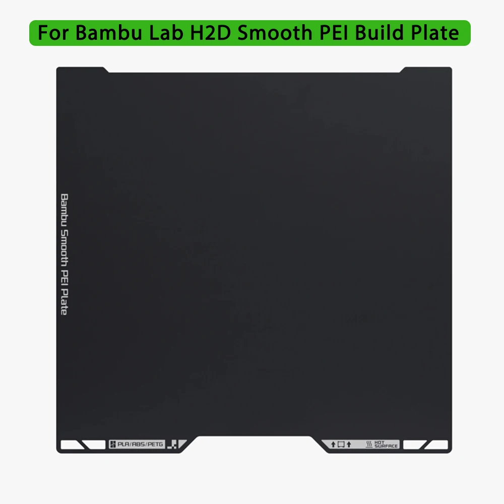 For Bambu Lab H2D Build Plate 3D Printer Smooth PEI Double Sided H2D Bed 350*320mm Spring Steel Build Plate 3D Printer Parts