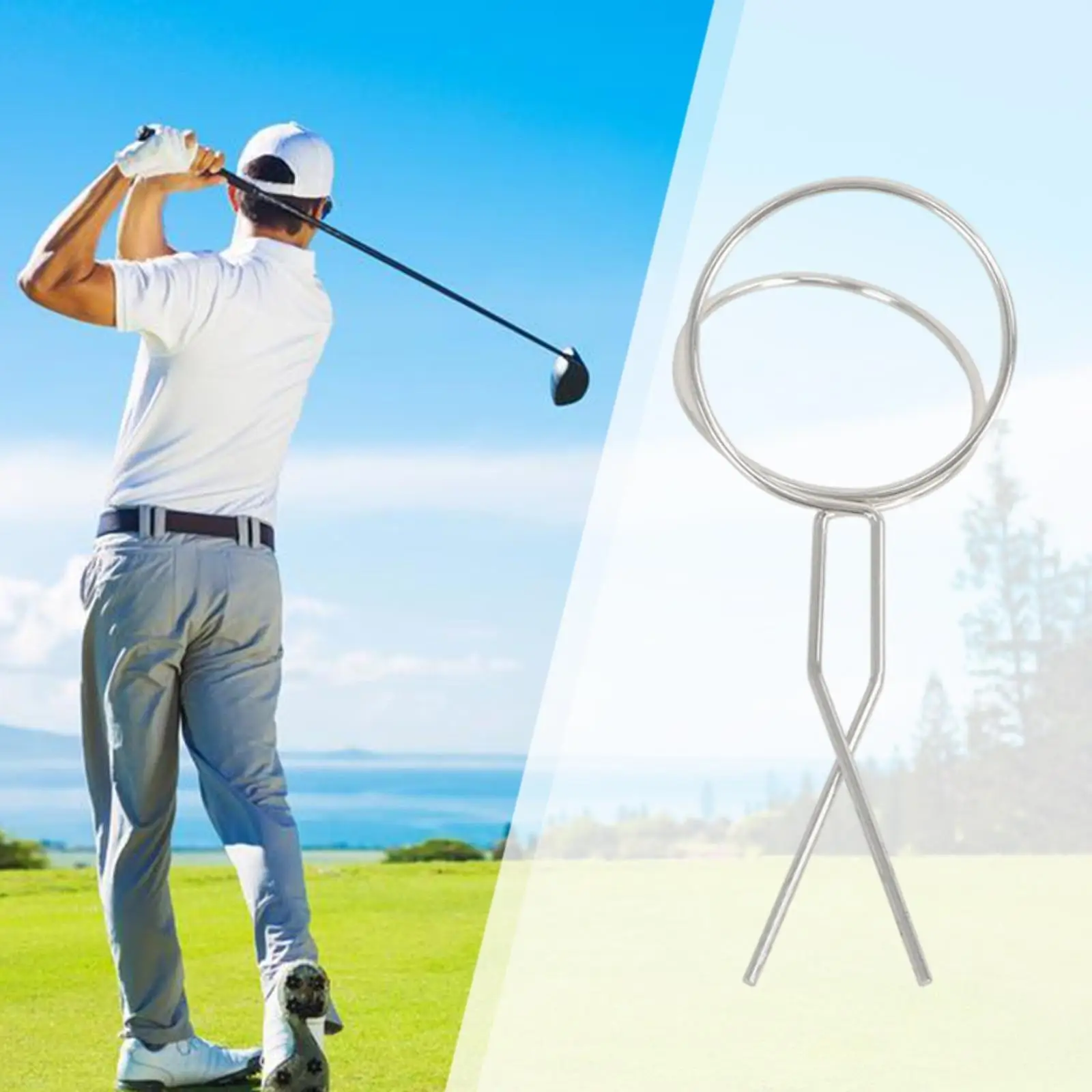 Golfs Ball Retriever Father's Day Gift from Kids Catcher Silver Pick up Clip Metal
