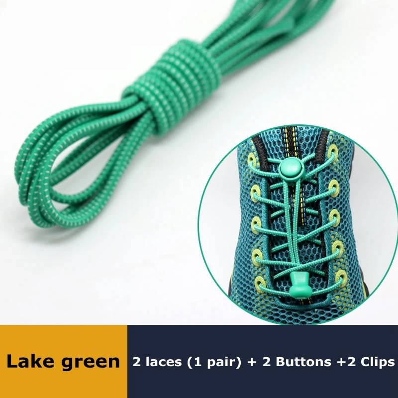 1 Paar Schoenveters Voor Sneaker Elastische Geen Stropdas Veters Stretching Lock Lui Veters Quick Rubber Schoenveter Ronde Shoestrings