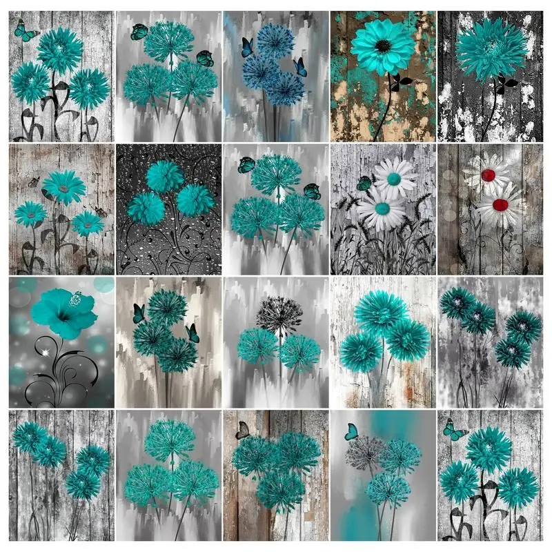 

RUOPOTY 5D Diamond Painting New Arrivals Dandelion Flower Diamond Embroidery Sale Rhinestones Handmade Mosaic Gift