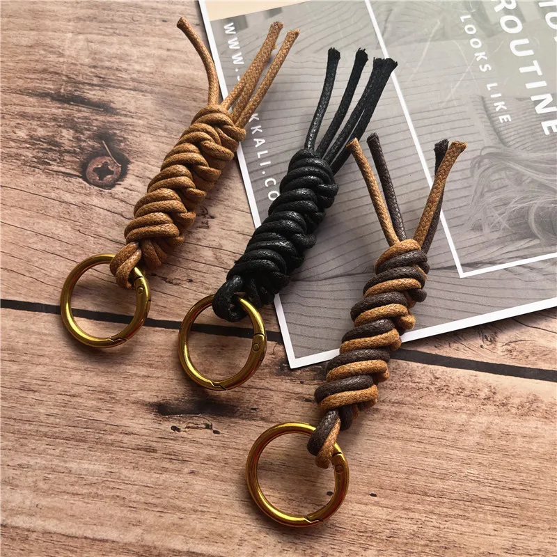 Lanyard Handwoven Keychain for Cell Phone Vintage Keychain Lanyard Simple Bag Body Kit Accessories Anti-lost Key Chain Pendant