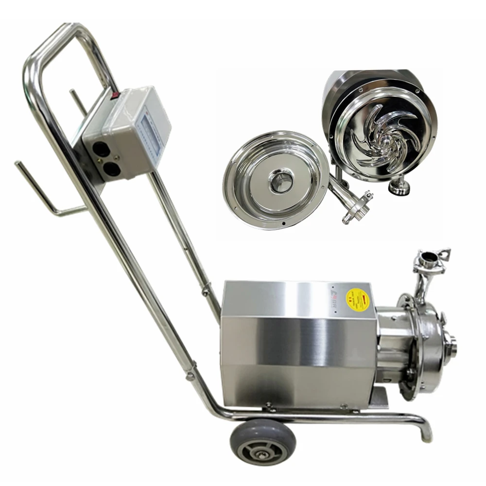 Stainless steel sanitary self priming CIP system liquid transfer centrifugal milk pump