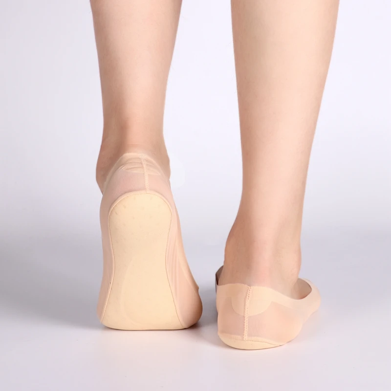 ถุงเท้าซิลิโคนแบบซ่อนสำหรับผู้หญิง ระบายอากาศได้ดี พร้อมแผ่นรองนวดเท้า รุ่น Summer 3D ป้องกันการหลุด