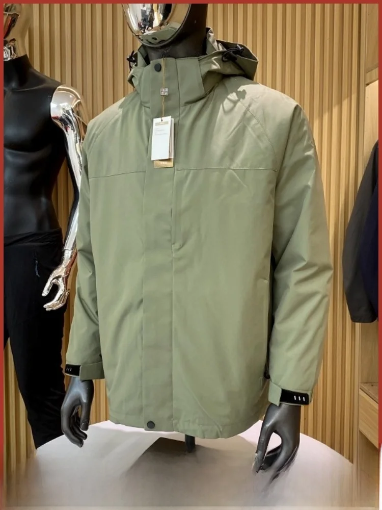 

Heavyweight 90 Goose down Jaet Outdoor Tee-in-One Winter Men's Hooded Windbreaker High-End Warmth Nylon Youthful ular