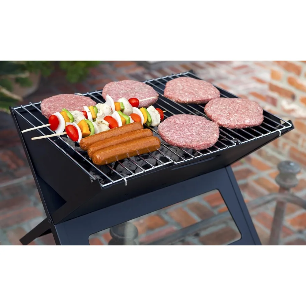 1pc Notebook BBQ Grill Cooking Bars Instant Foldable & Easy Portability For Outdoor Barbecues Camping Traveling Picnics Garden