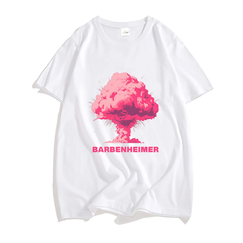 

Barbenheimer Tshirt 100% Cotton T-shirt Men/women Streetwear Shirt Summer Oversized Tees Stranger Graphic T Shirts Anime Clothes