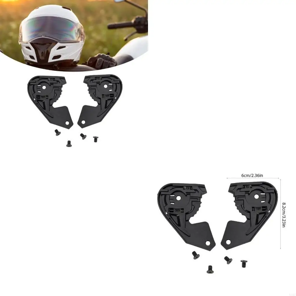 

1 Pair Face Shield Visors Base with Screw Motorcycle Helmets Visors Base Plate for JHM-802 AIMIT 803 Replacement Part