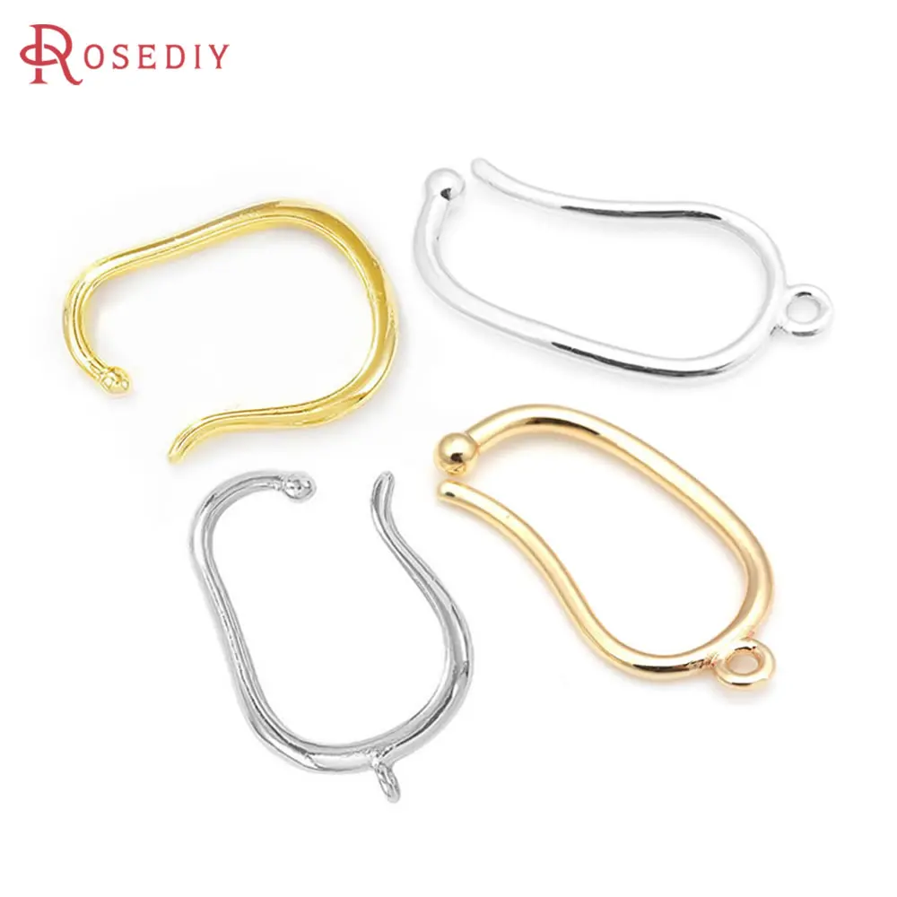 

18K Gold Color Brass Geometry Earrings Clasps Earring Clip Loop High Quality Jewelry Making Diy Accessories