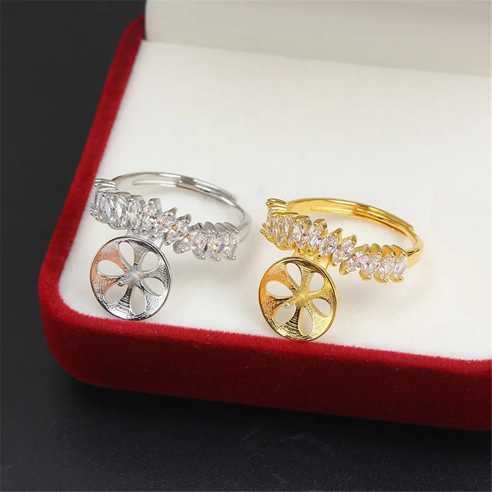 Solid S925 Sterling Silver Pearl Ring Settings Findings & Accessories  for Jewelry Making Bulk Wholesale Craft Supplies No Pearl