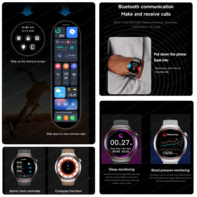 جديد في الهواء الطلق لهواوي WATCH 4 Pro ساعة ذكية الرجال AMOLED HD شاشة بلوتوث دعوة GPS NFC معدل ضربات القلب مقاوم للماء SmartWatch