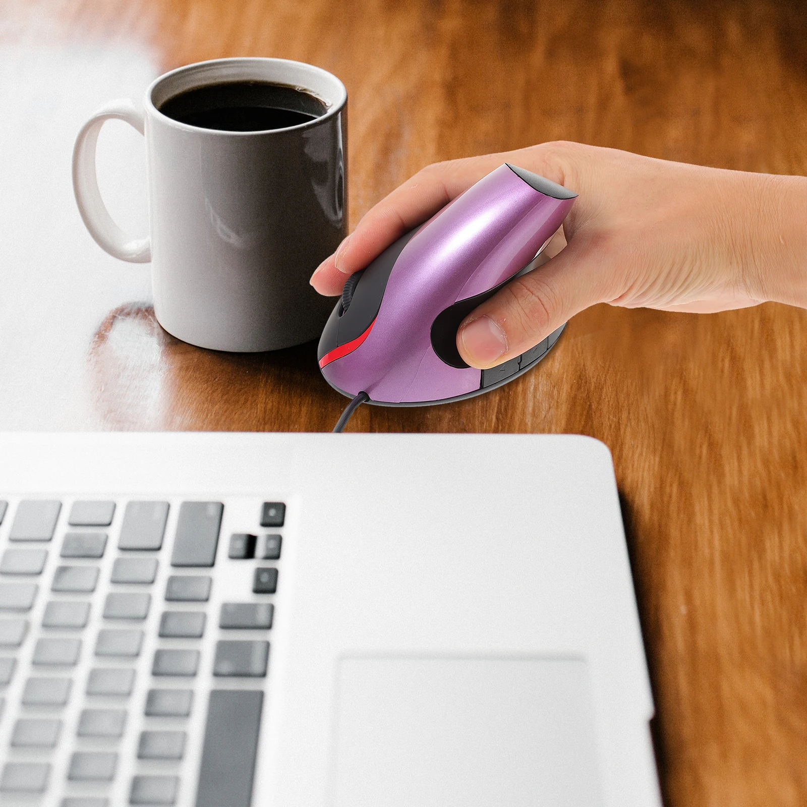 

Vertical USB Mouse Ergonomic Wired 5 Button Anti-Fatigue Grip for Long Term Computer Laptop Office Operation USB Mouse