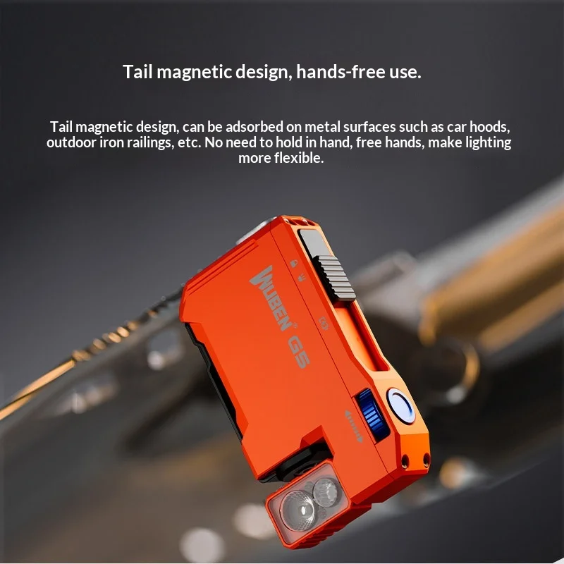 Wuben G5 EDC Custom Flashlight Pocket Rechargeable 400 Lumens Dual Light RGB Portable Mini Flashlight for Outdoor Accessory Gift