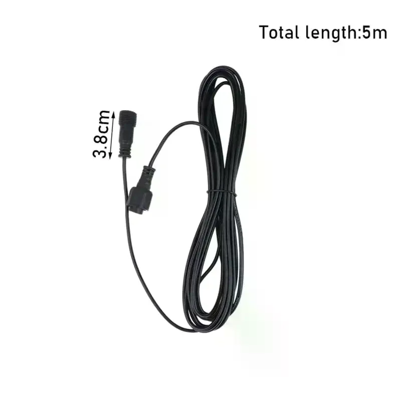 5M Low Frequency Universal Solar Spotlights Waterproof Cord Extension Cable 2Pin Male To Female Connector Floodlight Cable