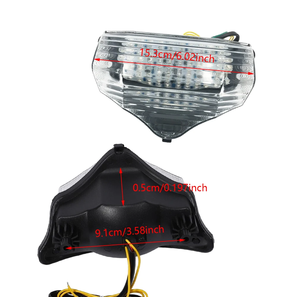 12V ABS Motorcycle LED Tail Light for Yamaha FZ6 Fazer 600 FZ600 2004-2009 Motorcycle Accessories Tail Brake Turn Signal Light